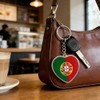 JAVD Paquete de 2 llaveros con bandera de Portugal, Portugal,