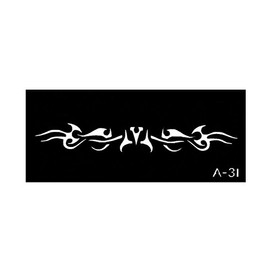 Pochoir Tribal pour le Corps format 2'' X 5'' A-31 (PCA-31)