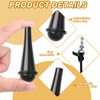 TXErfolg 2 Pack Bathroom Light Pull Cord Handle Black Rubber