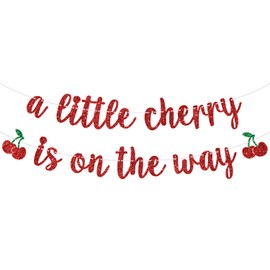 A Little Cherry is on the Way Banner, She's the Cherry on Top, Cherry Baby Shower, Fruit Theme Baby Shower/1st Birthday Party Decorations