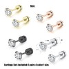 Krstudent 4 pairs Titanium Earrings Studs, Hypoallergenic Stud Earrings for