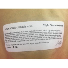 Anita’s Biscotti Bites Triple Chocolate Bites 4oz Package