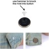 WedDecor Metal Jean Buttons Replacement with Screw Back Pin Hammer