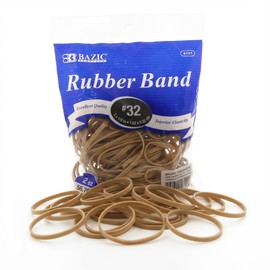 BAZIC Products Rubber Bands Size #32, 2 Oz./ 56.70g, Made in USA Elastic Stretchable Bands for Bank Paper Bills Money Dollars File Folders, 1-Pack