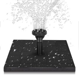 Solar Bird Bath Fountain Pump,plplaaoo 7V 1.4W Bird Bath Fountains,Solar Water Pump Monocrystalline Silicon Square Floating Outdoor Waterscape Fountain for Bird Bath Garden Pond Outdoor, Solar Po