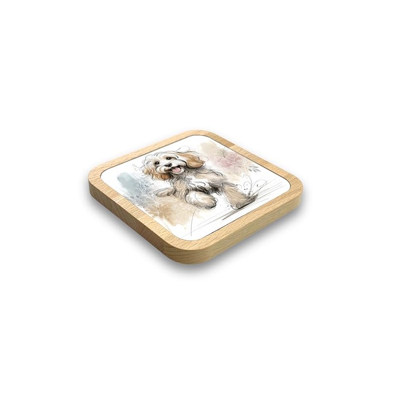 Cockapoo Gift Idea Wooden Coaster - 20+ Breeds Available! –