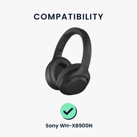 kwmobile 2 x ear pads compatible with Sony WH-XB900N upholstery - headphone pads made of faux leather for over ear headphones