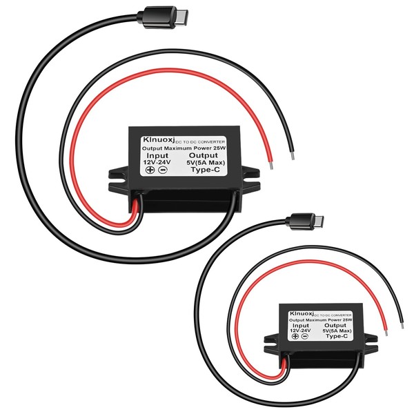Klnuoxj DC 12V/24V to 5V USB C Step Down Converter