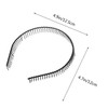 BIUDECO 3pcs Metal Teeth Comb Hairband Headband 80 Long Teeth
