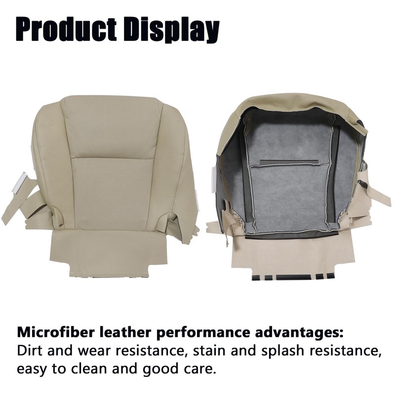 SecosAutoparts Front Driver Side Bottom Perforated Microfiber Leather Replacement Seat