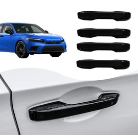 JXGZYD Car Exterior Door Handle Cover Trim for 11th Honda Civic 2022 2023 2024 2025 for Accord CR-V HR-V 2023 2024 2025 (Glossy Black)