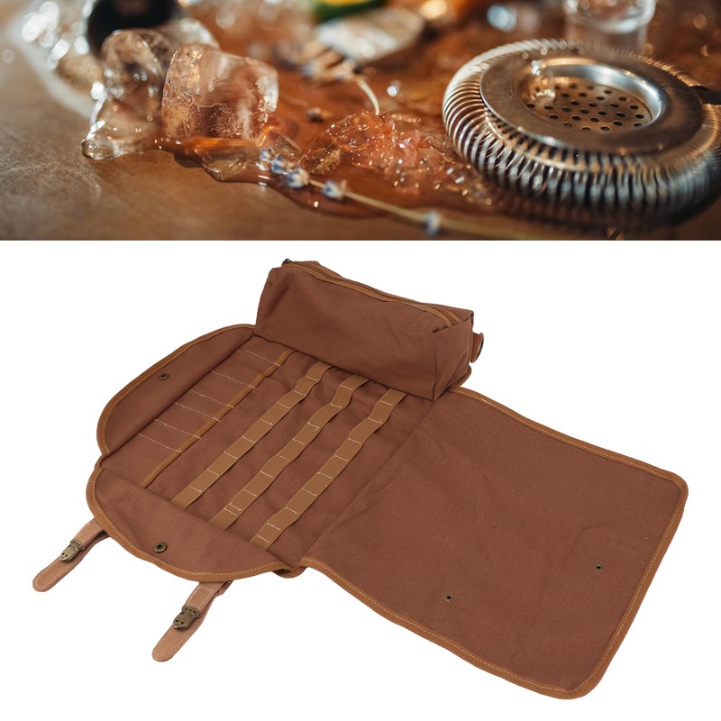 Bartender Bag Multifunctional Portable Large Capacity Canvas Travel Bartender Kit