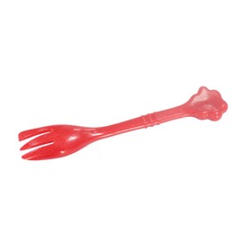 Kunhe Pet Dog Cat Feeding Scooping Can Tin Food Fork Mixing Spoon Red 7.48Inch