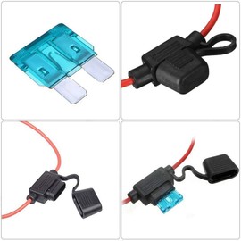 VISSQH 90 Pieces Car Fuse Set, Car Fuse Blade Fuse 19 mm, for Replacement Car Fuses (1A/2A/3A/4A/5A/7.5A/10A/15A/20A/25A/30A/35A/40A) + 5Pieces Blade Fuse Waterproof Holder