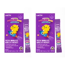 Lacticive Lactive Children's Vitamin C Bebe Kids Popping Star 15 packs x 2 / 락티브 어린이 비타민C 베베키즈 팝핑스타 15포 X2개