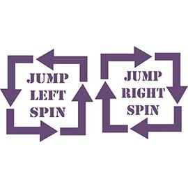 Arrow Spin Sensory Wall & Floor Hallway Set for Schools Art Decor Floor peel and stick Decal Sticker (Purple)