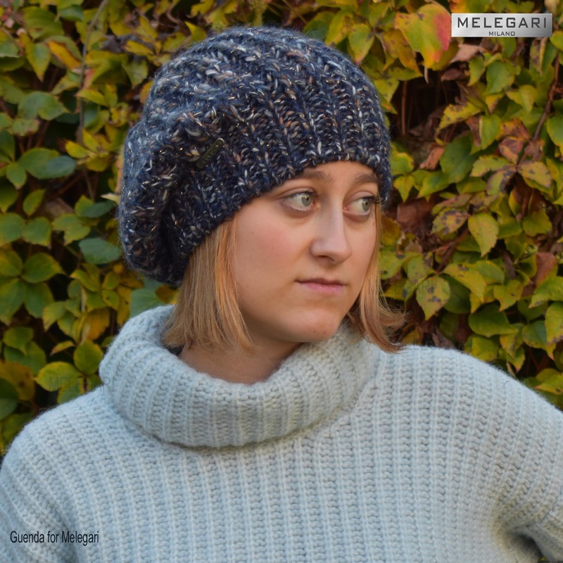 Melegari Knitted Wool Blend Hat | Lurex | Long Beanie