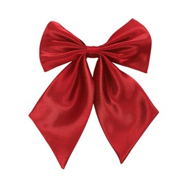 AWAYTR Ladies Adjustable Pre tied Bowtie - Solid Color Bow Ties for Women (Wine red