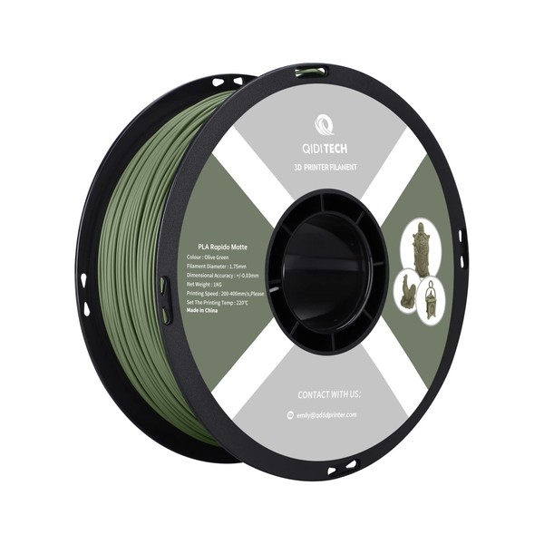 R QIDI TECHNOLOGY Matte PLA Filament 1.75mm, 3D Printer Filament