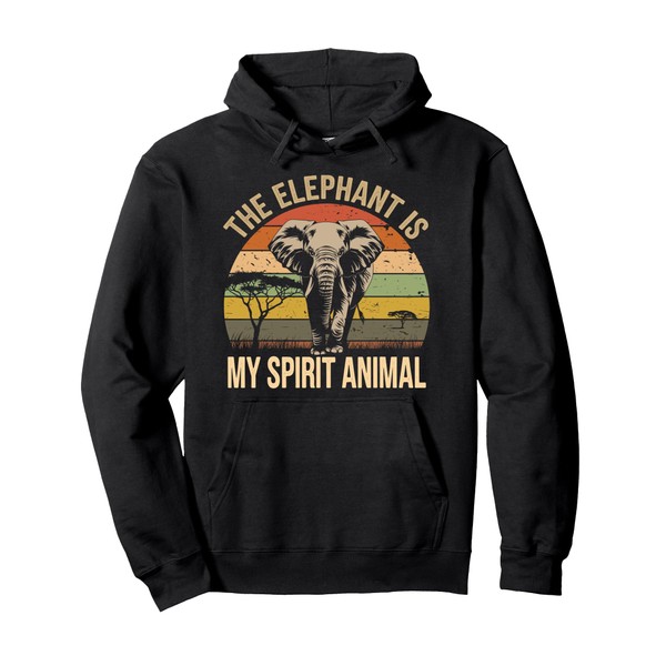 The Elephant Is My Spirit Animal Retro Vintage Elephant Pullover
