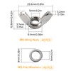 Lyeteung 40 pieces M5 wing nut, stainless steel wing groove,