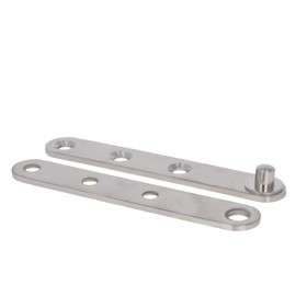 Yinpecly 360 Degree Door Pivot Hinge 3.94 x 0.63inch (LxW) Stainless Steel Rotating Hinge for Home Door Window Cabinet, Silver Tone 2Pcs