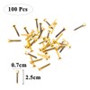 100 Pcs Paper Fasteners Mini Round Metal Scrapbooking Brads Split