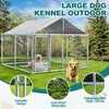 MAGIC UNION Large Dog Kennel with Rotating Feeder Bowls, Outdoor