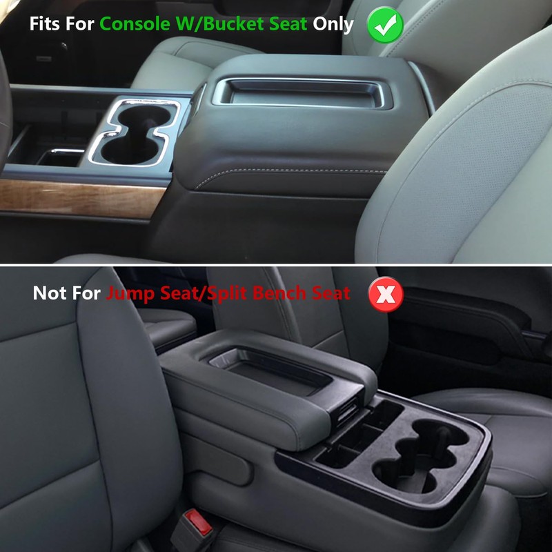 XYHGM Car Center Console Armrest Cover for Chevy Silverado &