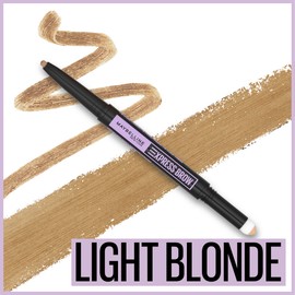 Maybelline Express Brow 2-In-1 Pencil and Powder Eyebrow Makeup, Light Blonde, 1 Count