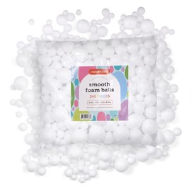 Incraftables Foam Balls 240pcs (0.8, 1.2, 1.6 & 2 inch). Assorted Foam Balls for Crafts. White Foam Balls for Solar System Project, DIY Arts & Slime. Best Round Large & Small Foam Balls