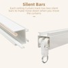 MLOQI Curtain Tracks Ceiling Wall Mounted with Soundproof Strips, Curtains