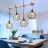 TWINKVILLA Hanging Pendant Lights, Battery Operated Outdoor Chandelier with Warm