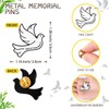 Misdary 100 Pcs Funeral Pins Dove Funeral Memorial Pin Bulk