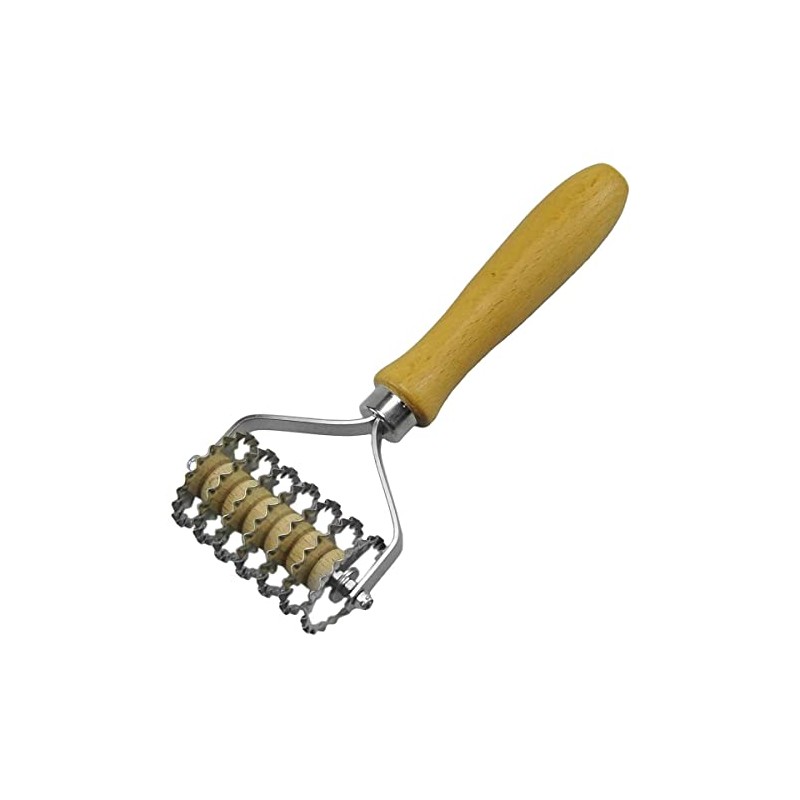 ELETTRO CENTER Art.143 Tagliapasta 7 dentate, Stainless Steel Blades, Brown