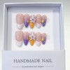 Uñas postizas cortas almendradas hechas a mano