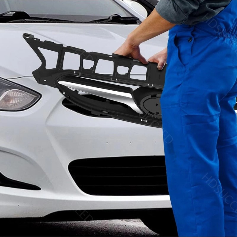 Unbranded Fit For 2014-2017 HYUNDAI ACCENT Front Bumper Upper Lower