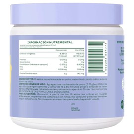 Bloom Creatina Monohidratada de Alta Pureza Sabor Limón, 5g por porción | Apoya la fuerza, resistencia y recuperación | Sin OGM, Ideal antes o después del entrenamiento | 40 porciones 220g