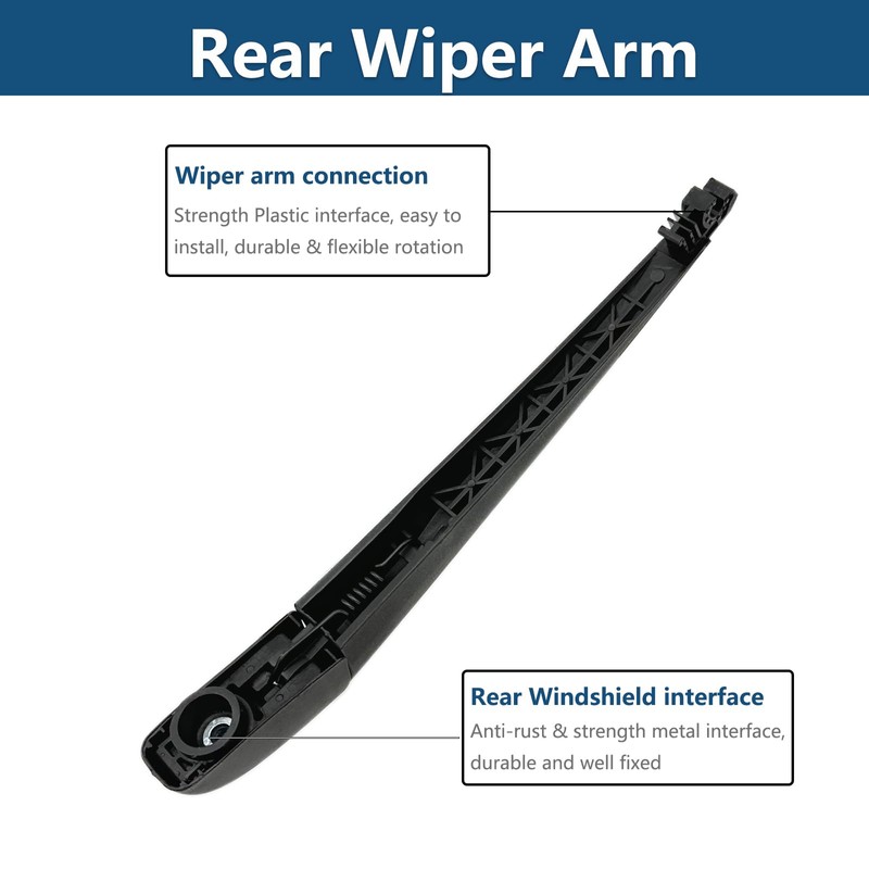 Rear Windshield Wipers Blade Arm Set, Replacement for Hyundai Tucson