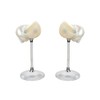 ZHIYOU Set of 2 White Conch Shell Wine Glasses, Glass