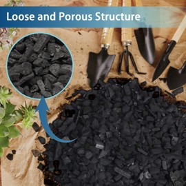 Doter Horticulture Charcoal for Plants 2qt, Activated Hardwood Charcoal as Soil Amendment for Bonsai, Succulent, Terrarium Supplies, Indoor Plant Potting Soil