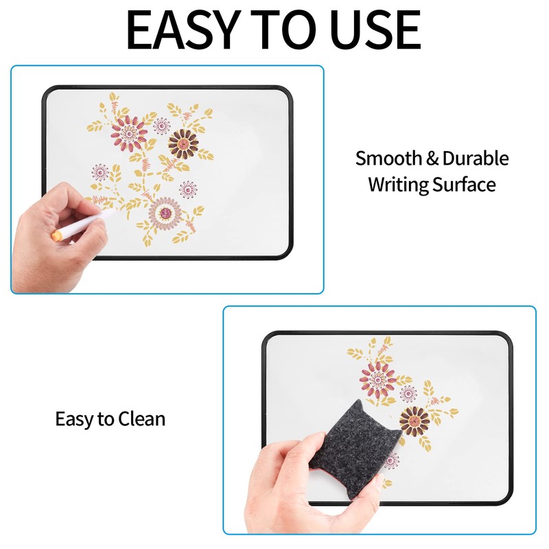 Whiteboard Magnetic Board, Small Double-Sided Whiteboard, Dry Erase, A4 Magnetic