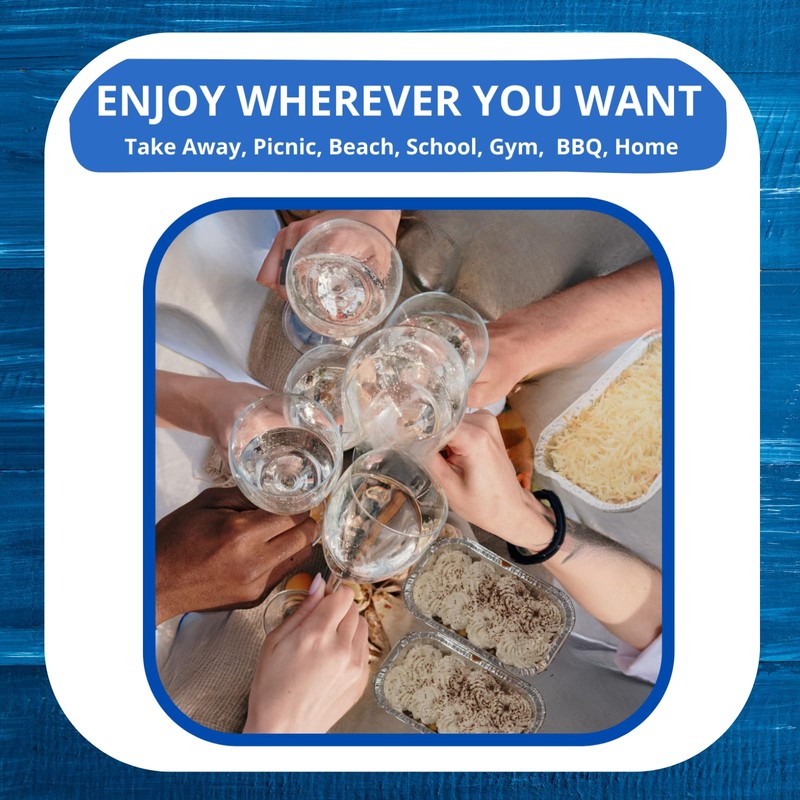 NUNOCHO Aluminium Foil Trays With Lids. Containers Pack 20 Set