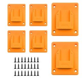 6 Packs Tool Holder for Dewalt 20V 12V 60V Cordless Tool Storage, Wall Mount for Drill Tools Tidy Also Suitable for Milwaukee 18V M18 Tools (Yellow)