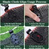 100Pcs Shade Cloth Clips, Sun Shade Clips - Black Plastic