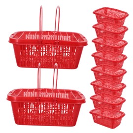 BESPORTBLE 10pcs Portable Berry Basket Lid for Fruit Storage Red Picking Baskets for Grocery Garden and Crafts for Fridge and Home Use