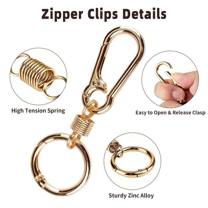 Zipper Clips Anti Theft, 6 Pcs Zipper Locks for Backpacks,