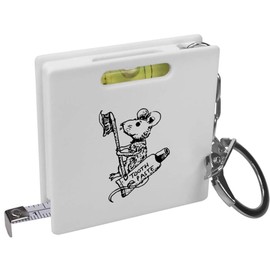 Azeeda 'Mouse With Toothpaste' Keyring Tape Measure/Spirit Level Tool (KM00005345)