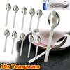 Buystarget 10pcs Teaspoons Set Stainless Steel Tea Spoons Food Grade