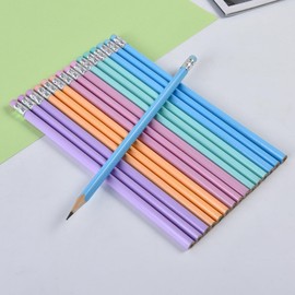 Jsehchya 50PCS Triangular Grip Wooden Pencils for Kids with Erasers, Wood Wedding Golf Triangle Pencils for School,Drawing,Gift (50PCS)